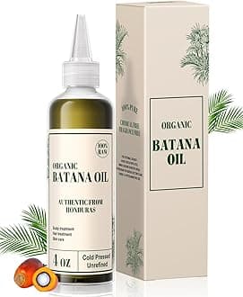 Raw Batana Oil for Hair Growth, 4 Fl Oz Dr Sebi 100% Organic Batana Oil for Man & Woman, Pure, Unrefined, Enhances Thickness, Cold Pressed Hair Growth Oil Prevent Hair Loss From Honduras(1)