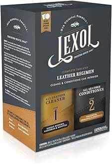 Lexol Leather Conditioner and Leather Cleaner, Use On Car Leather, Leather Apparel, Furniture, Shoes, Bags, and Accessories. Trusted Since 1933 - Lexol Complete Leather Care Kit, 16.9 oz Bottles