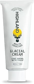 Highland Glacial Cream - Hair Styling Cream- Smooths, Hydrates, De-Frizzes, Texturizes & Defines - Low Hold Matte Finish for All Hair Types - Natural Ingredients that Boost Hair & Scalp Health- 2.5 oz