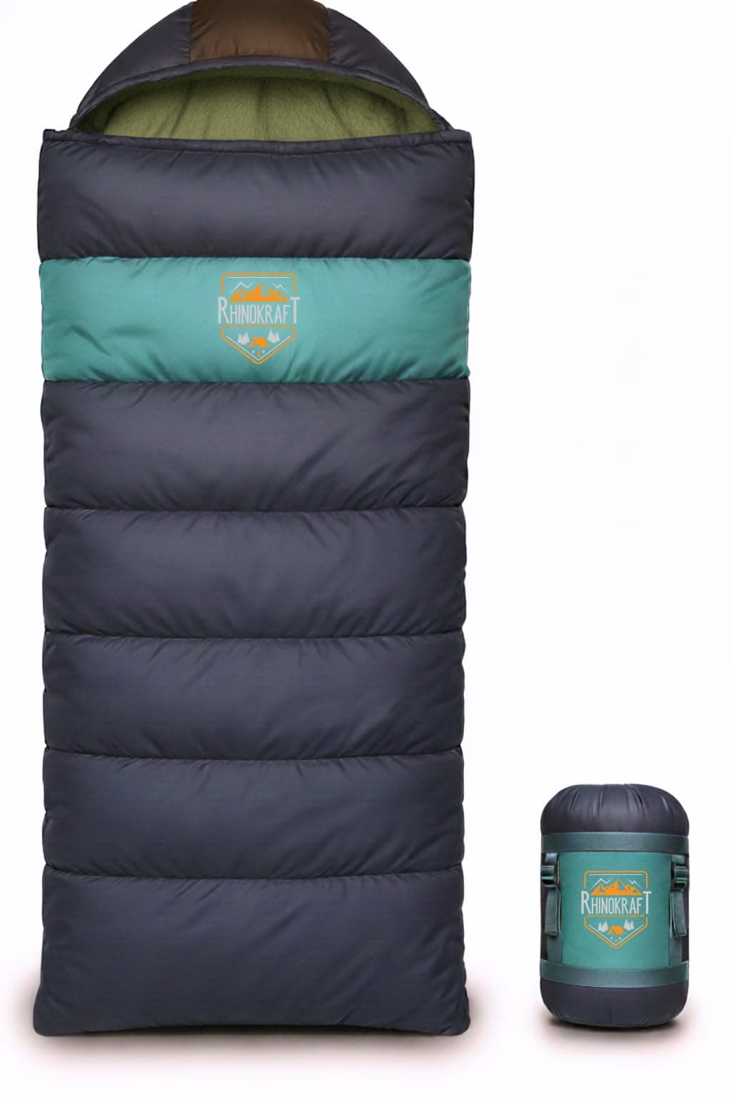 Ultra-Light Zero Degree Envelope Sleeping Bag for Adults for Mild to Harsh Winter, Portable with Compression Sack for Camping, Trekking, Hiking and Outdoor Activities