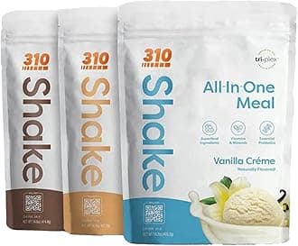 310 Nutrition – All-In-One Meal Replacement Shake - New Formula with Fiber Rich Vegan Superfood Blend - Natural Sweeteners - Low Carb Shake, Keto & Paleo Friendly - Gluten Free - 26 Essential Vitamins