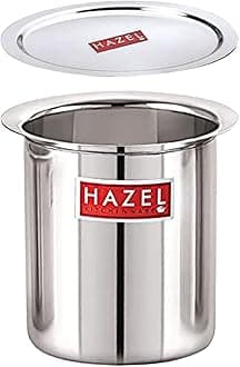 HAZEL Stainless Steel Milk Pot with Lid 1050 ml | Milk Boiler Container | Milk Boiling Vessel Gunj for Kitchen Milk Pot