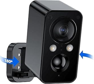 2K Surveillance Camera Outdoor Indoor Battery: Outdoor Camera Surveillance with Coloured Night Vision, PIR Person Detection, 2-Way Audio, IP66 Waterproof