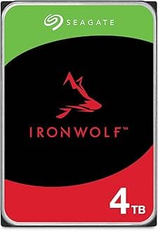 Seagate IronWolf 4TB NAS Internal Hard Drive HDD CMR 3.5 Inch SATA 6Gb/s 5900RPM 64MB Cache for RAID Network Attached Storage-ST4000VN006