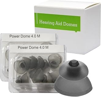 Hearing Aid Domes for Phonak Replacements, Phonak Hearing Aid Domes 2 Packs (20 Domes), Universal Domes for Phonak Hearing Aid Accessories. (Power Dome, Medium, 11.5 mm, 0.45 inches)