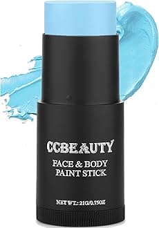 Light Blue Face Paint Stick, Face Painting Kit, Full Coverage SFX Makeup Foundation, Professional Body Paint for Halloween Costume Cosplay Theme Party, For Avatar, Sally Corpse Bride Makeup