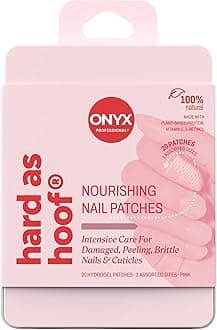 Onyx Professional Hard as Hoof Nail Repair Patches - Nail and Cuticle Strengthening Treatment, Nail Strengthener and Growth, Nail Care, 20 Count