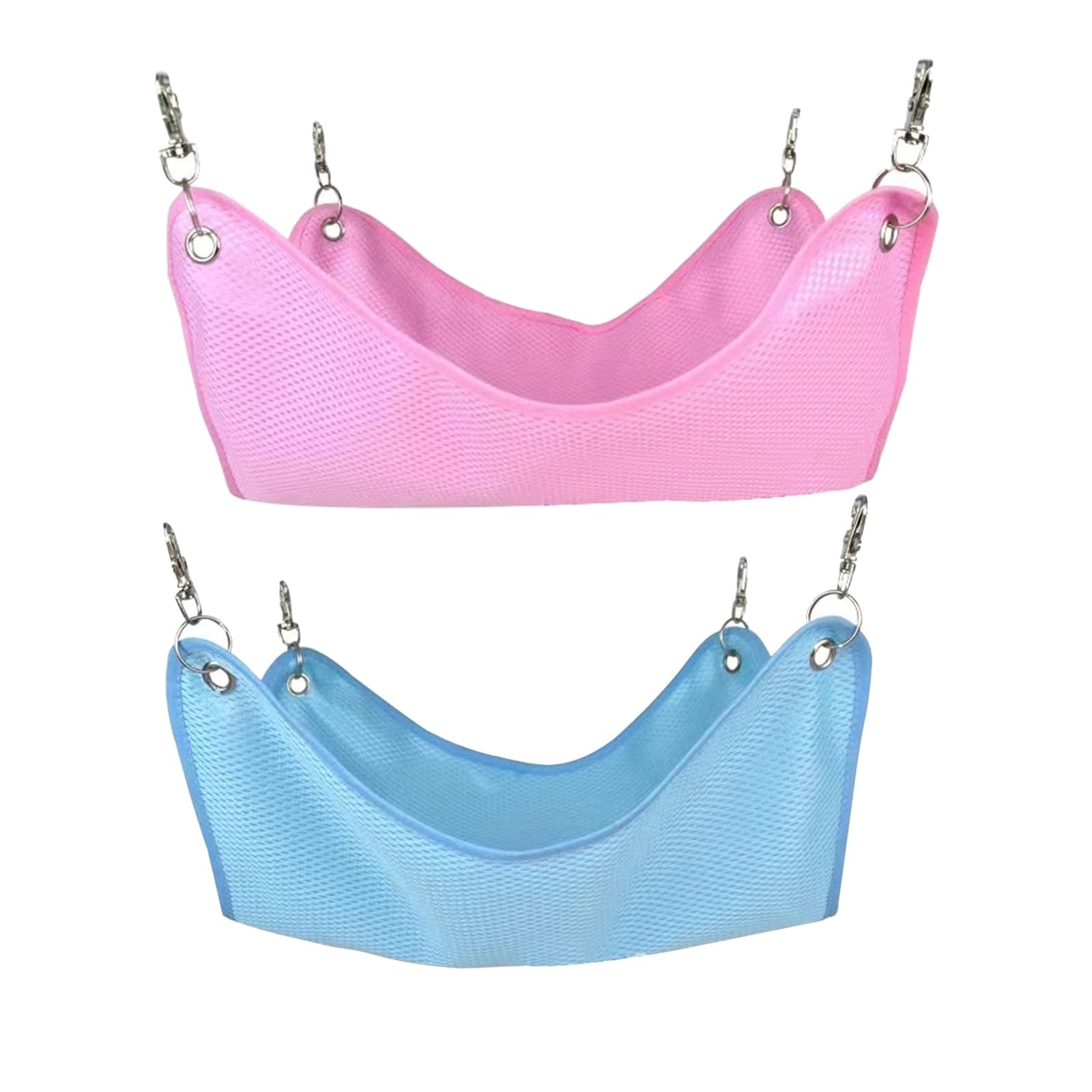 Guinea Pig Hammock Bed, 2 Pack Hideout Breathable Summer Bedding House, Small Animal Hanging Bed for Squirrel, Rabbit, Bunny, Ferret, Hamster Playing, Sleeping, Hiding