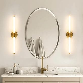 Round Acrylic Luxurious LED Wall Light for Mirror, Wash Basin, Bedroom, Hotel Passage, Living Room | Soft & Bright White LED Lighting - 1 Pack (25mm Wall Light, Pack of 2)