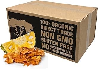 Mavuno Harvest Jackfruit Dried Fruit Snacks | Unsweetened Organic Dried Jackfruit Chips | Gluten Free Healthy Snacks for Kids and Adults | Vegan, Non GMO, Direct Trade | Bulk 10 Pounds