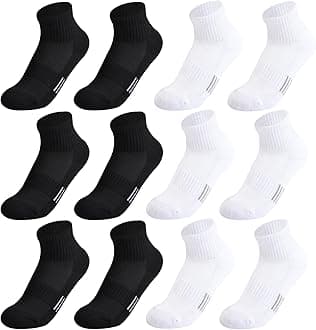 Kids Socks - Breathable Mesh & Cotton Ankle Athletic Socks for Boys & Girls, Youth 6/12 Pairs