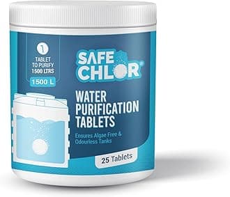 1500 L | Chlorine Tablets for Water Tanks of 1500 Ltrs, | Overhead & Underground Tanks Water Purification Tablets | 1 Tablet to Treat 1500 liters | Pack of 25 Tablets for 37500 Ltrs