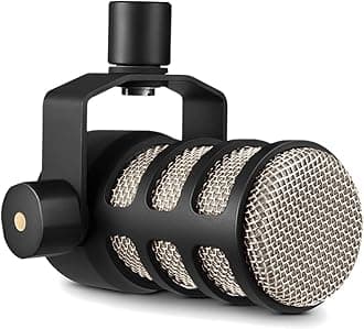 PodMic Broadcast-quality Dynamic Microphone with Integrated Swing Mount for Podcasting, Streaming, Gaming, and Voice Recording,Black,XLR