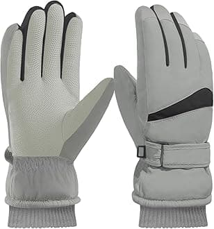 Women Ski Gloves, Windproof Thermal Touchscreen Gloves Waterproof Winter Warm Snow Glove for Skiing Cycling Outdoor Sports