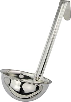Winco One Piece Stainless Steel Ladle, 6 Ounce, 6"