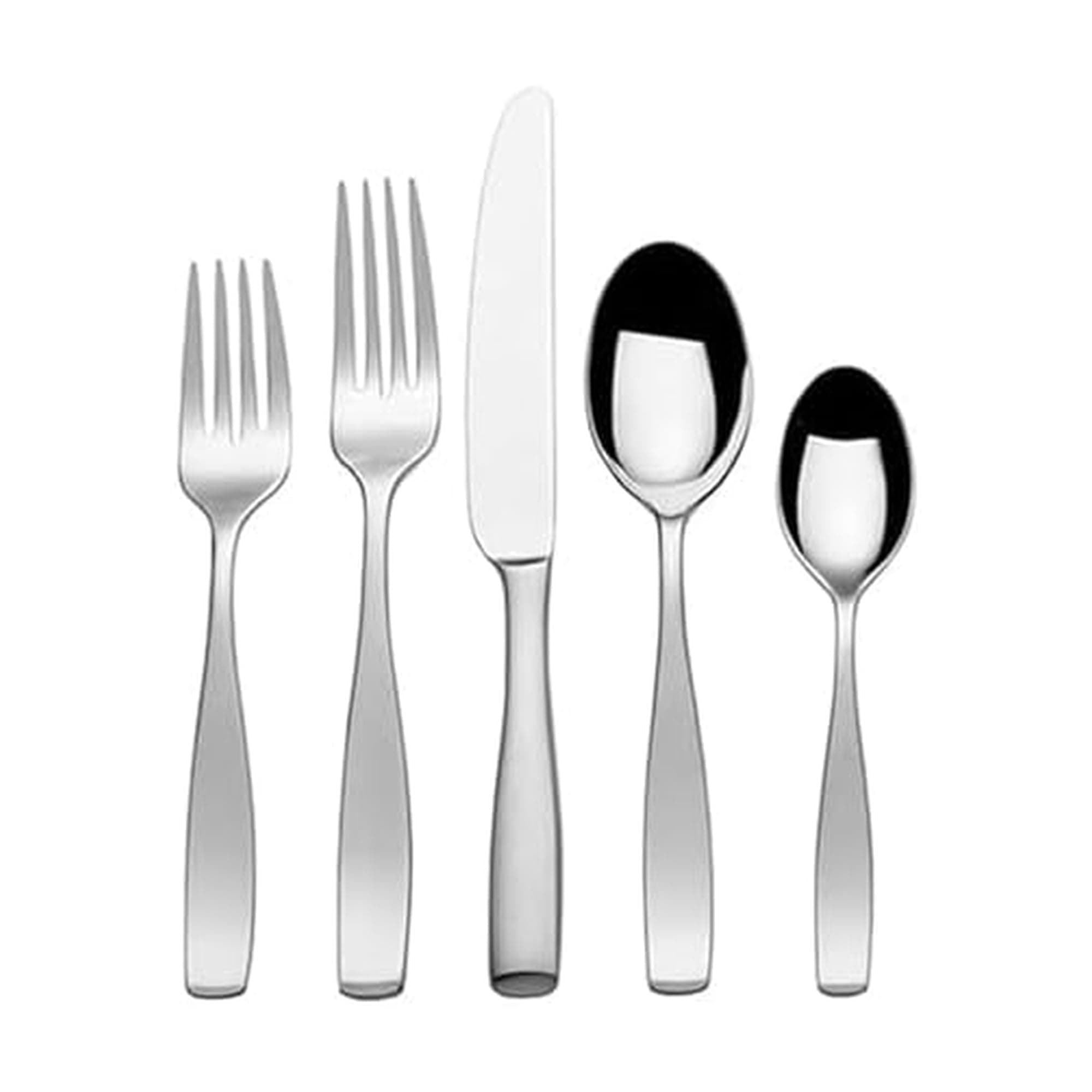 Mikasa Satin Loft 65-Piece Flatware Set for 12, 18/10 Stainless Steel Silverw...