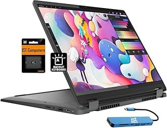IdeaPad Flex 5i Chromebook Plus 14" FHD+ 2-in-1 Touchscreen Laptop (Intel Core i3-1315U, 8GB RAM, 256GB Storage), Backlit, FHD Webcam, Chrome OS, w/Google AI, 2TB of Cloud Storage, Grey