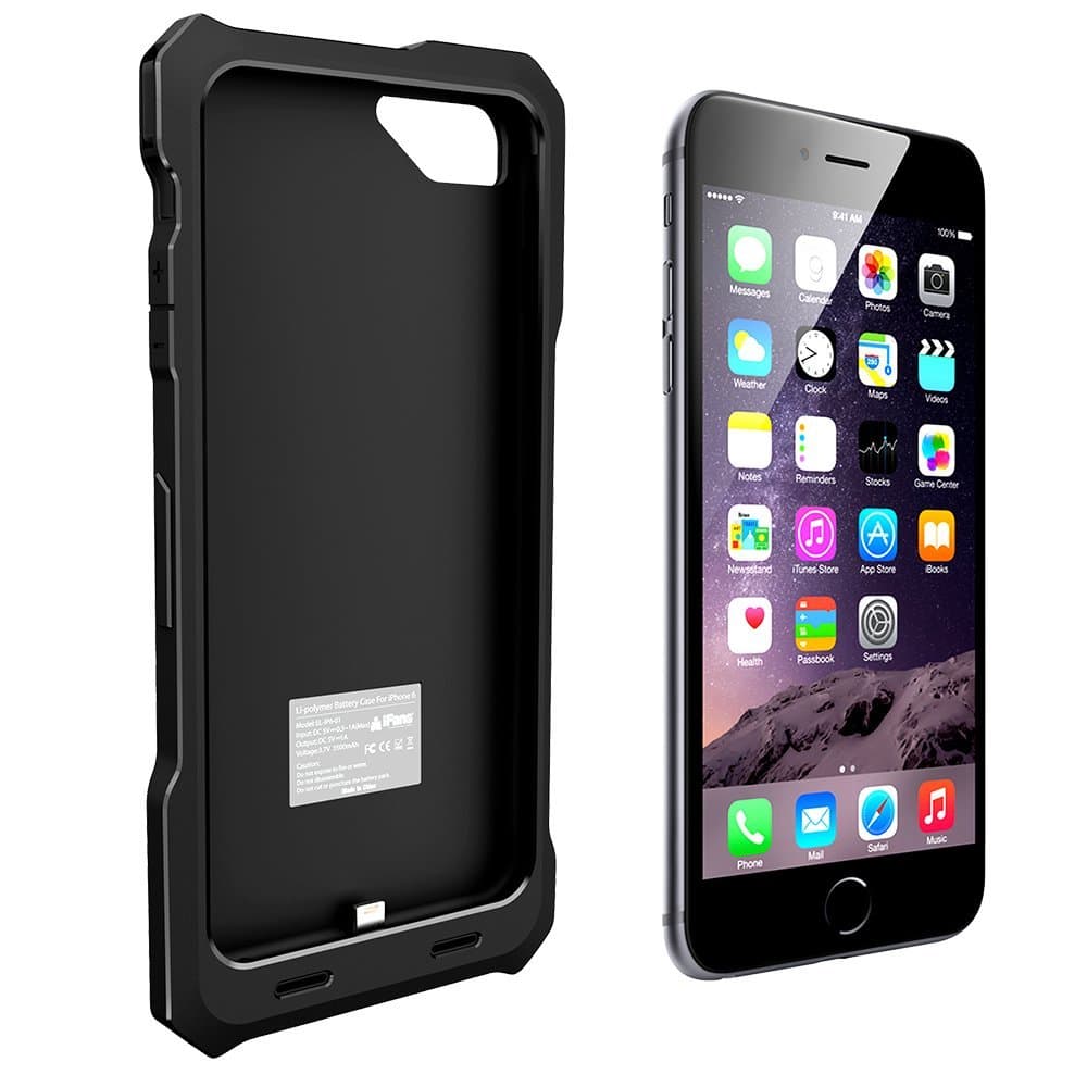 Powercases Rugged Battery Case for iPhone 6/6s/7 (Black)