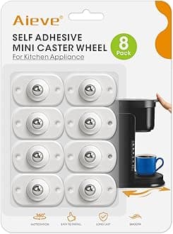 Device slider for kitchen appliances, ball rollers for small food processors, mini furniture rolls, adhesive rolls for coffee machine, self-adhesive 360° rotating wheels, accessories for hot air