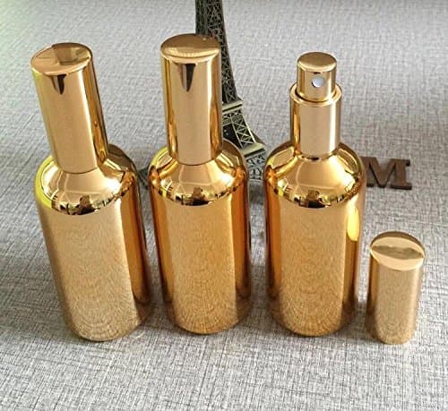 100 ml Gold Electroplated Fine Mist Spray Bottle - Set of 2