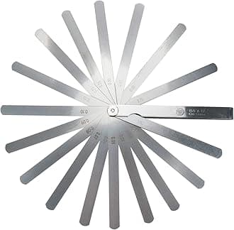 Feeler Gauge 17 Blades 0.02mm to 1mm Thickness Gap Measuring Tool 150mm/5.9" Length