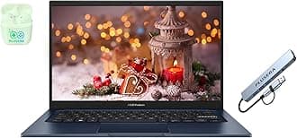 14" FHD Vivobook Laptop Computer, 40GB RAM 1.5TB Storage (1TB SSD+512GB Docking Station Set), 6-Core Intel Core i3, Windows 11 Pro with Microsoft Office Home & Business, PLUSERA Earphones