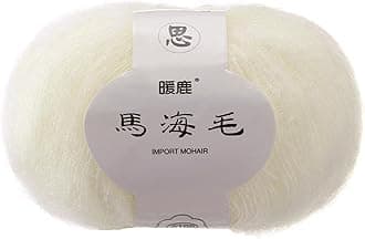 Mohair Wool Ball,Warm Knitting Yarn Soft Mohair Knitting Wool Yarn DIY Shawl Scarf Crochet Thread Supplies (A)