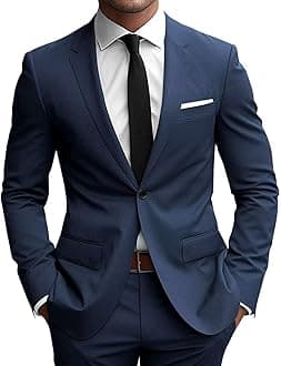 2 Piece Suit Men Slim Fit Suits for Mens One Button Men Suit Slim Fit Wedding Groomsmen Prom Homecoming Suits