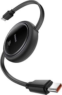 Baseus USB C to USB C Cable, 100W Retractable USB C 5A Fast Charging Cable, 4-Stage Length Preset USB Type C Charger Cord for iPhone 17 16 Pro Plus Pro Max, MacBook, iPad, Samsung S24/S23+ (3.3ft)