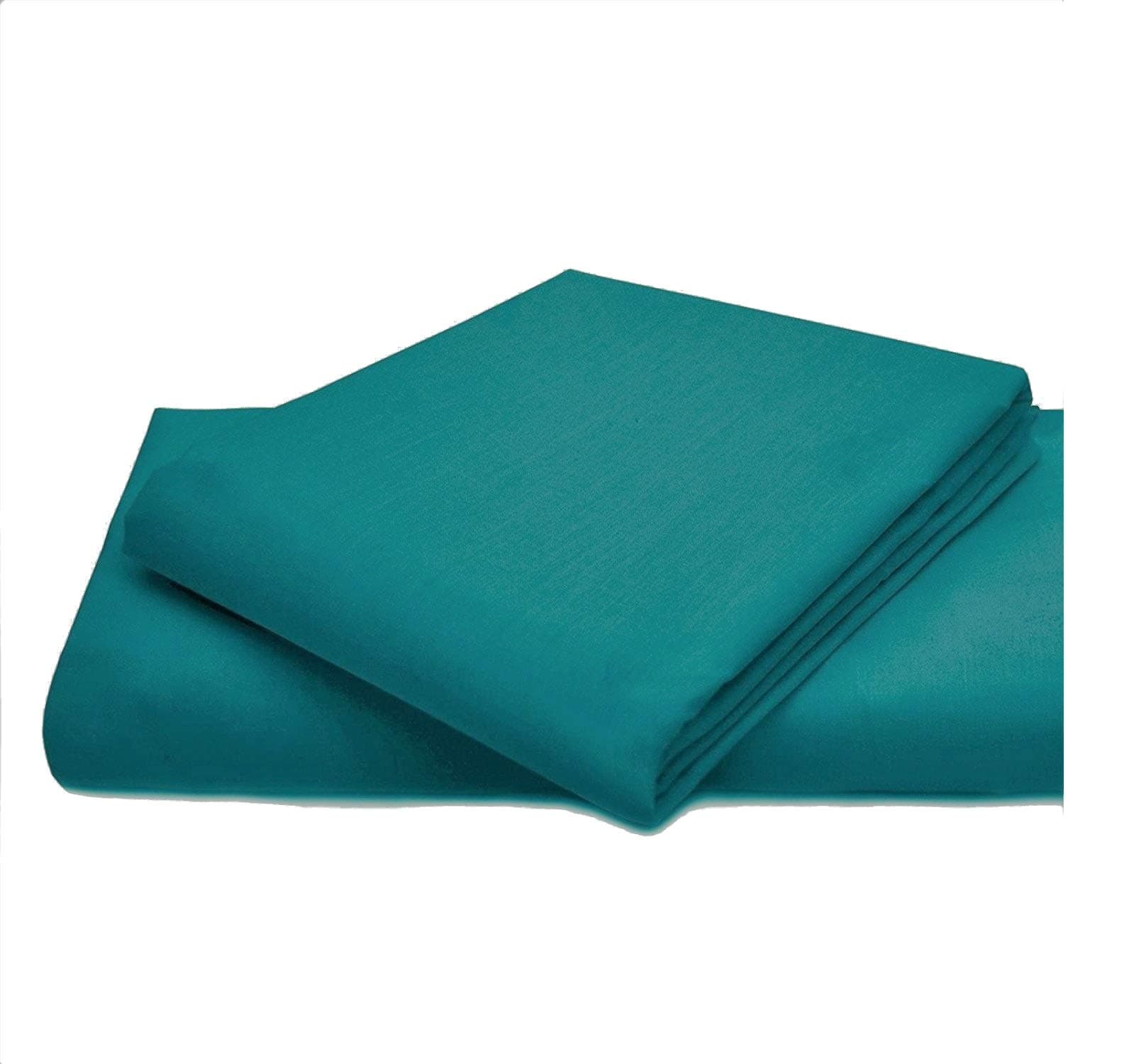 GlampTex tm Bed Sheets Fitted Sheet Luxury Bedding Sheet Single Double King Super King (Pillowcase, Teal)