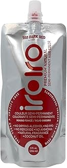 IROIRO Premium Natural Semi-Permanent Hair Color 110 Iro Dark Red (8oz) by Iroiro