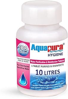 Water Purification Tablets 100 Tablets Pack, Each Tablet for 10 litres Water (Water Purifier), 3 Years Shelf Life & Warranty, Makes Water Pure and Safe