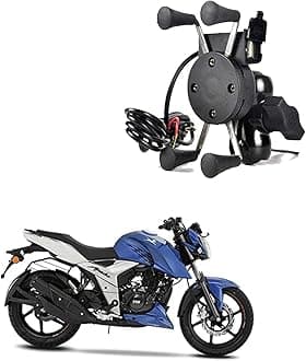 Comical Bike Mobile Charger and Phone Holder for TVS Apache RTR 160 4V