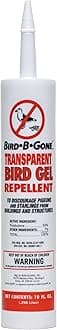 Bird B Gone Transparent Bird Gel - 10oz Tube - Sticky Bird Repellent for Outdoor Use - Deter Pigeons & Starlings - Easy Application with Caulking Gun - Bird Deterrent for Ledges, Pipes & Signs