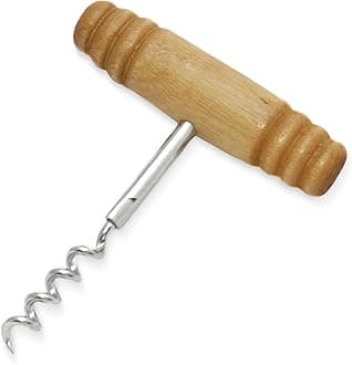 Chef Craft Select Corkscrew with Wooden Handle, 4 inch, Natural