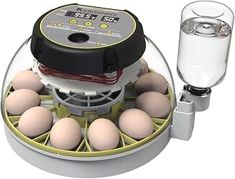 KEBONNIXS 12 Egg Incubator with Humidity Display, Egg Candler, Automatic Egg Turner, for Hatching Chickens
