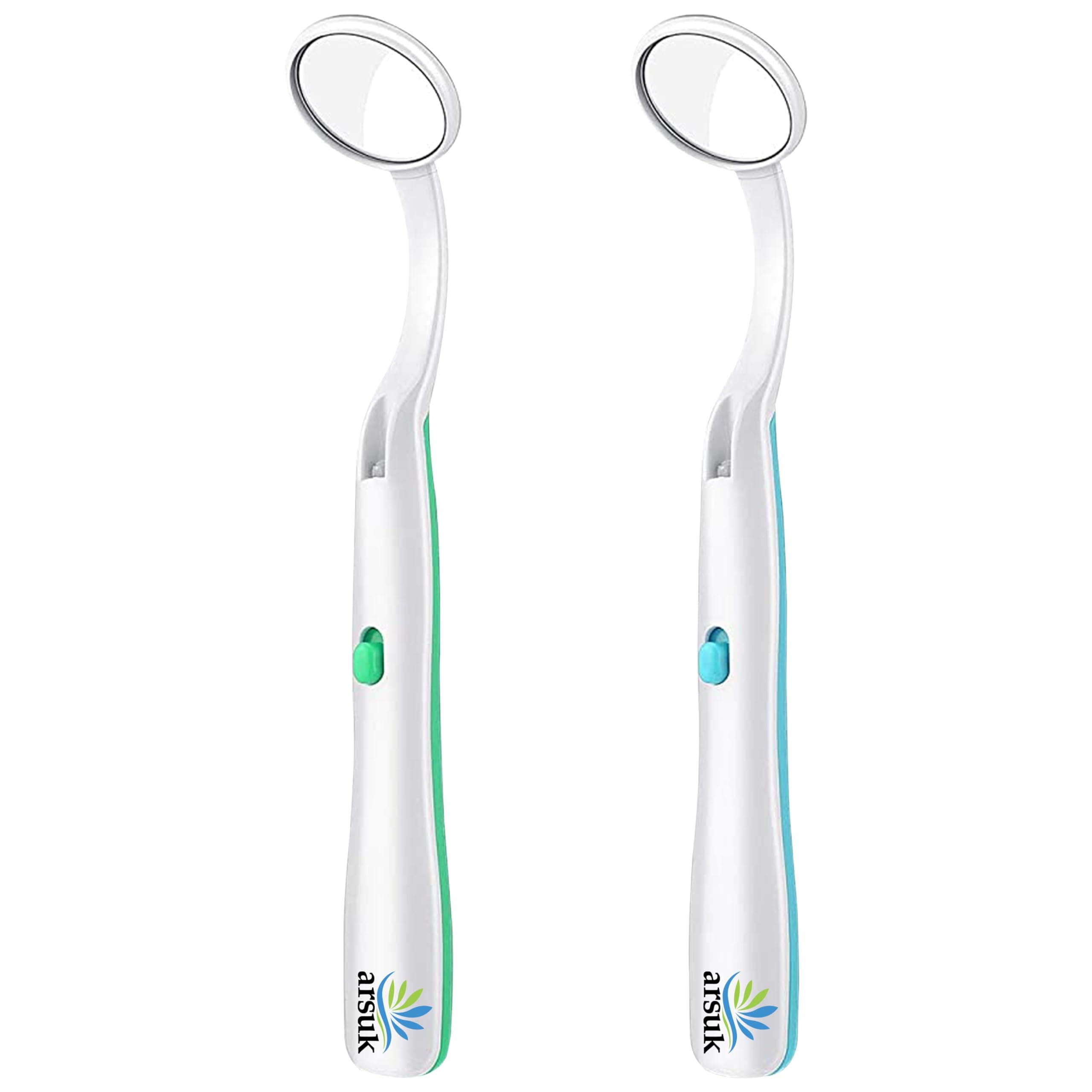 - Dental Mirror for Teeth with LED Light – Dentist Mirror for inside Mouth, Gums & Tongue – Anti-Fog Reusable Mouth Mirror Dental for Home Use, handheld dental mirror by ARSUK – 2 Pack