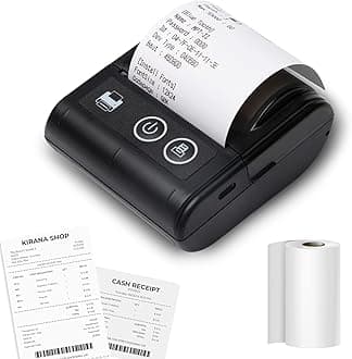 SEZNIK Veer Bluetooth+USB Thermal Receipt Printer 58 mm | Rechargeable Inkless | Mobile, Desktop Compatible | 1 Year Warranty (Veer - Receipt Printer)
