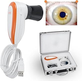 Iriscope Iridology Camera, 5.0 Mp USB Iris Analyzer Iridology Camera, 5.0m Pixels USB Left/Right Lamp Analyzer/Analysis Iridology Camera with Pro Iris Software