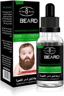 AICHUN BEAUTY Beard Grow Oil | Facial Hair Supplement |Thicker Beard Care|Mens Hair Growth Vitamins 30ml/1.01oz