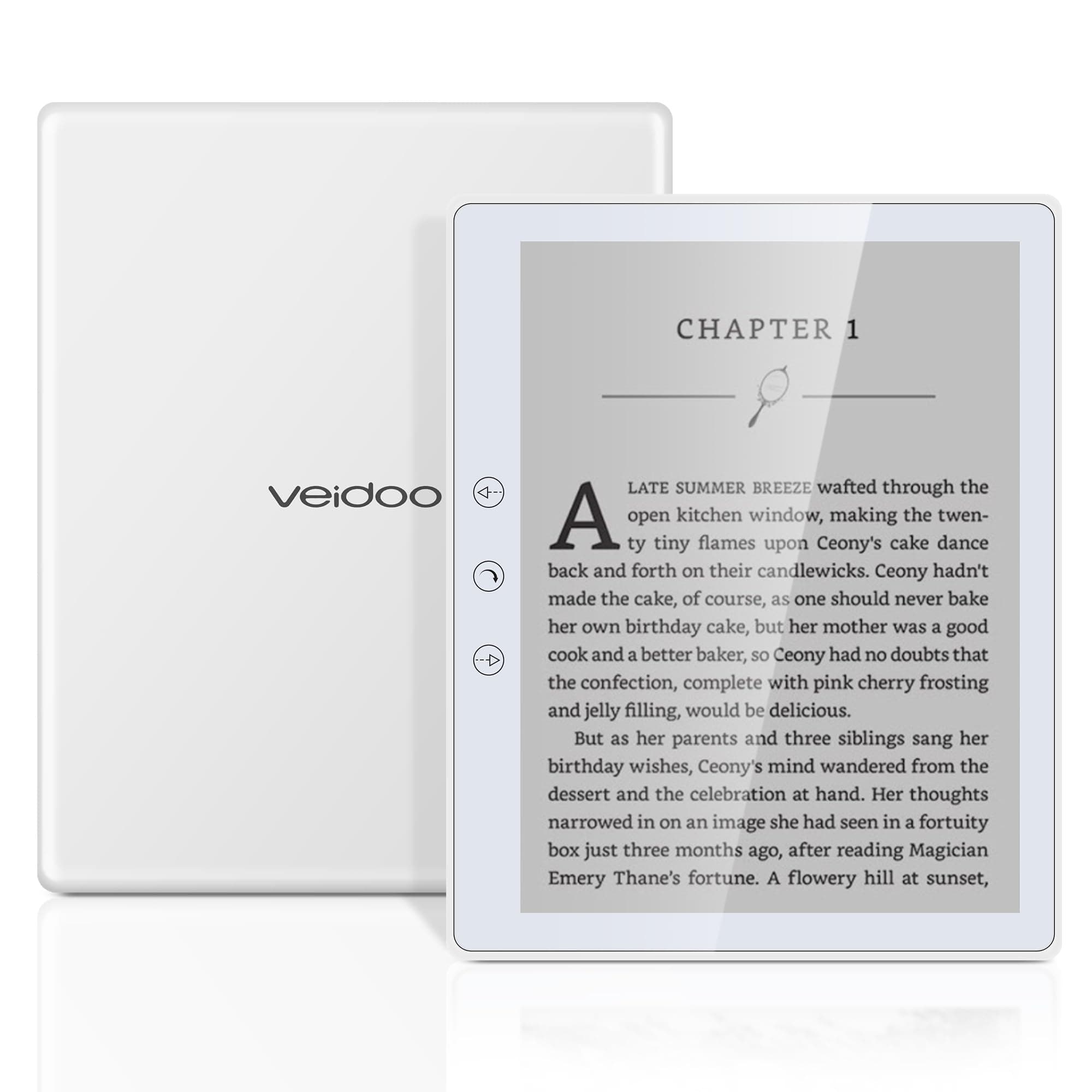 Veidoo 5.8 Inch E-Reader, HD Touch Screen, E-Ink, 2GB+32GB+64G Expansion, WiFi, No Ads, Android Electronic Reader (White)