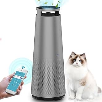 Air Purifier for Large Room 2046 Sq Ft, Smart WiFi Voice Control, Ionizer Air Purifier with Air Quality Sensor, H13 True HEPA Filter Eliminate Odour for Pets, Smoke, Allergies (Sciaire + HEPA, Grey)