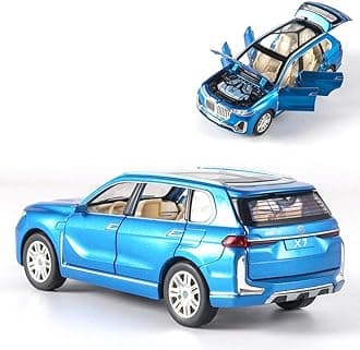 1/24 Big BMW X7 Toy Car Metal Pull Back Diecast Car with Openable Door and Sound Light, Gifts Toys for Kids【 Multicolor 】