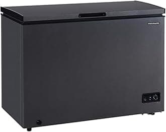 Frigidaire Chest Deep Freezer, 10 Cu. Ft. Capacity, Granita Rugged Design-Adjustable Thermostat-Removable Vinyl Coated Wire Basket-Easy Defrost Drain