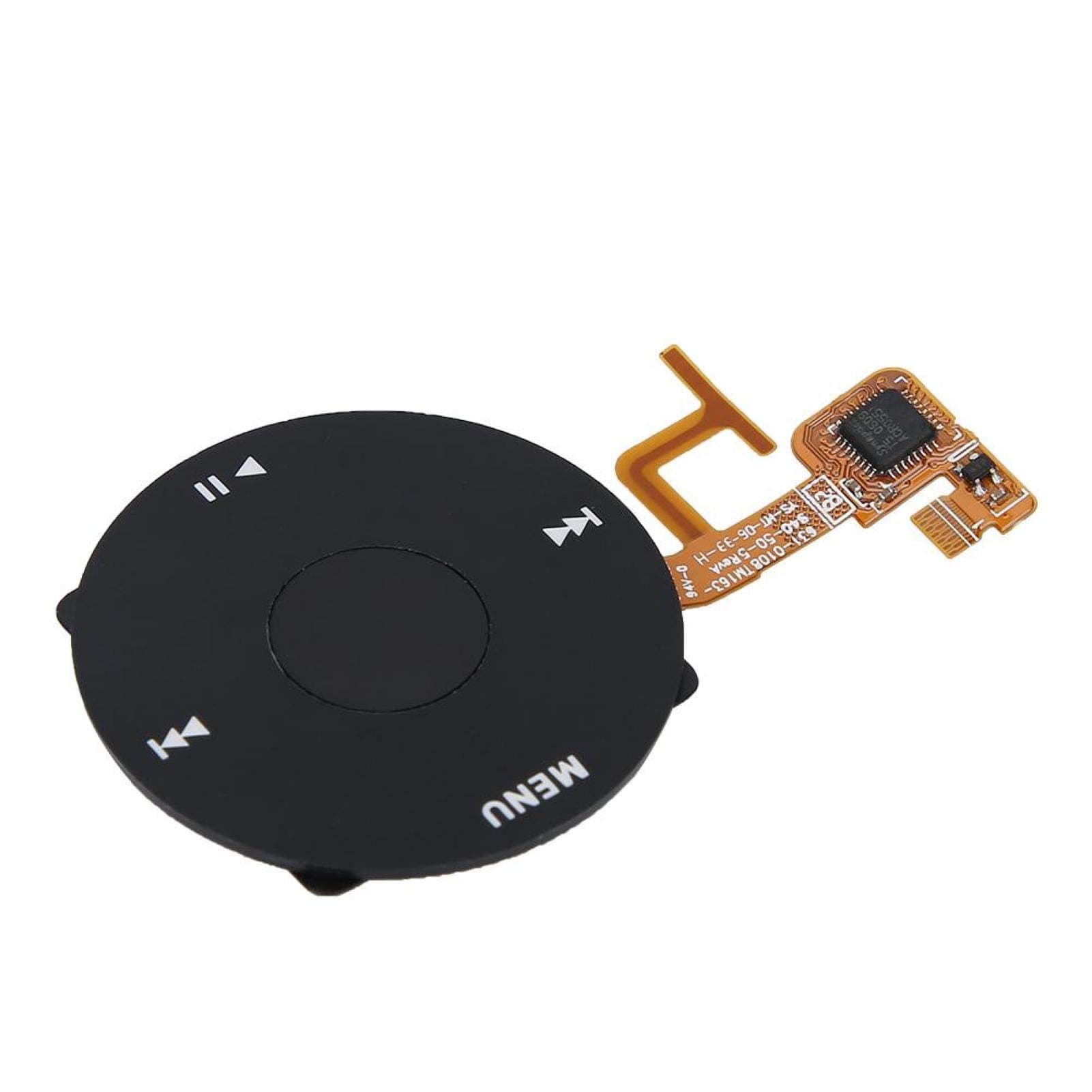 Mxzzand Abs Sturdy Clickwheel Button for Video Button Replacement Click Wheel Assembly, for Video 5 5 Gen 30Gb, for Video 5Th(black)