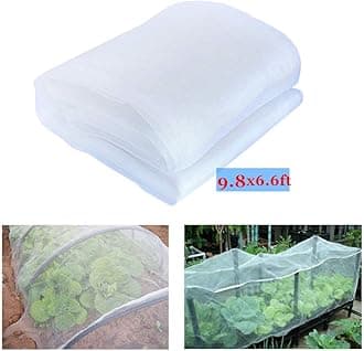 YBB 9.8'x6.6' Bug Insect Garden Barrier Netting Plant Cover, Thicken Mosquito Bird Screen Hunting Blind Garden Mesh Net for Protect Plant Fruits Flower