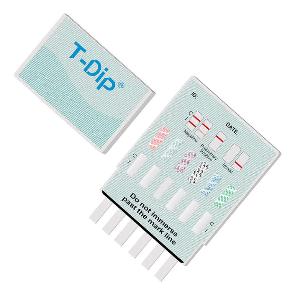 [25 Pack] 6 Panel Urine Drug Test Kit (THC-Marijuana, BZO-Benzos, MET-Meth, OPI, AMP, COC), WDOA-264