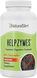 Digestive Enzymes for Women & Men - Helpzymes Essential Enzymes for Digestion, Gut Health, Gas Bloating Relief with Bromelain, Ox Bile, Pancreatin. & Betaine HCL - 100 Capsules Solo