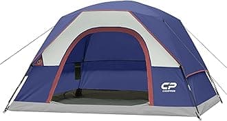 CAMPROS CP Tent 6/8 Person Camping Tents, Weatherproof Family Dome Tent with Rainfly, Large Mesh Windows, Wider Door, Easy Setup, Portable with Carry Bag
