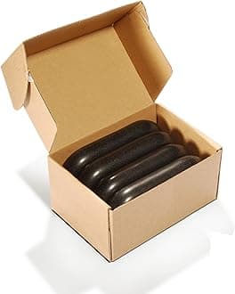 Master Massage 4Piece Super XX Large Ovular Black Basalt Lava Hot Stone Pack